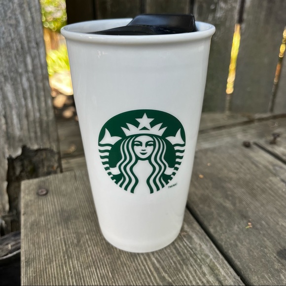 Starbucks 2011 Ceramic Travel Tumbler Mug With Lid 12 OZ - Picture 11 of 11